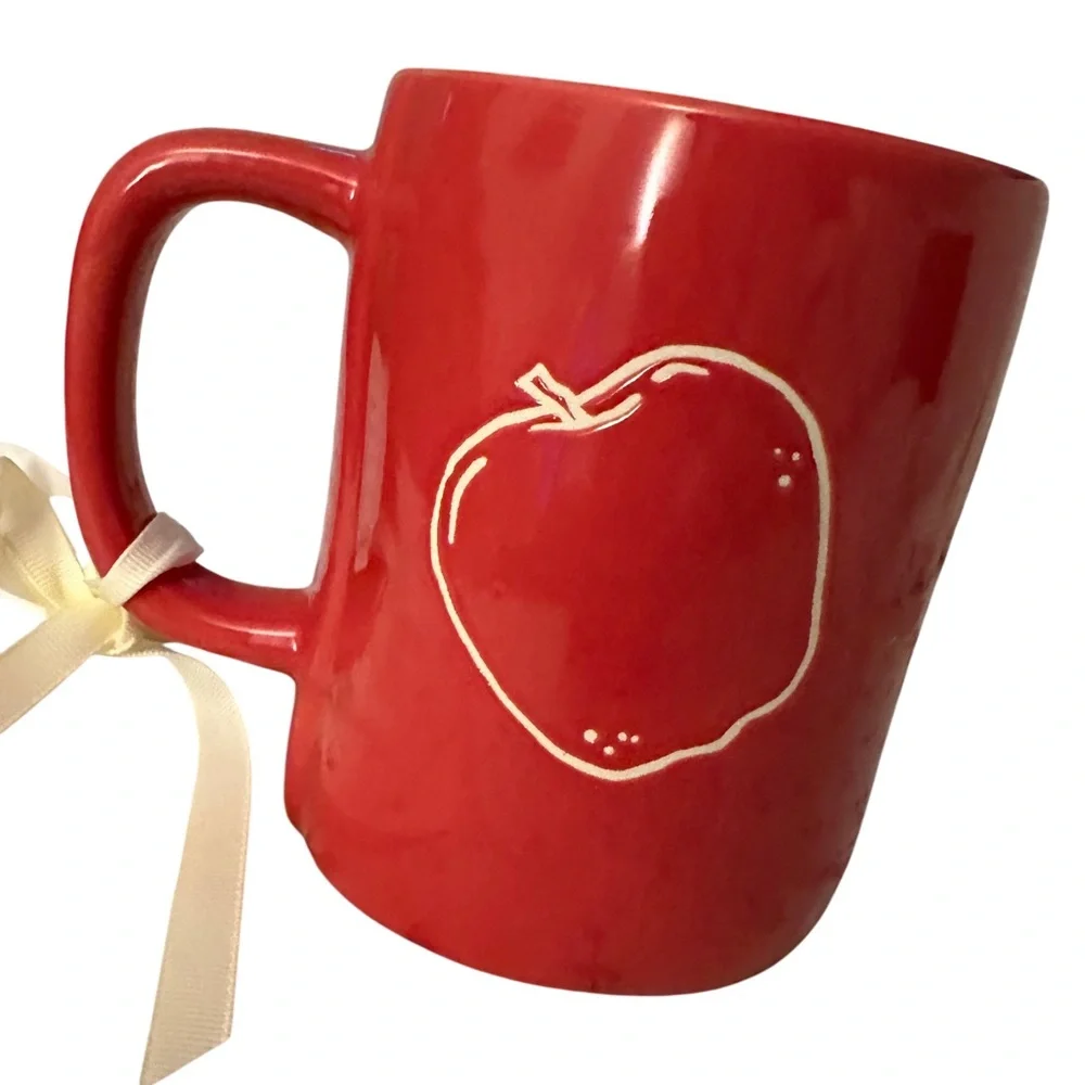 Rae Dunn Favorite Teacher Red Mug Artisan Apple Graphic Coffee Cup